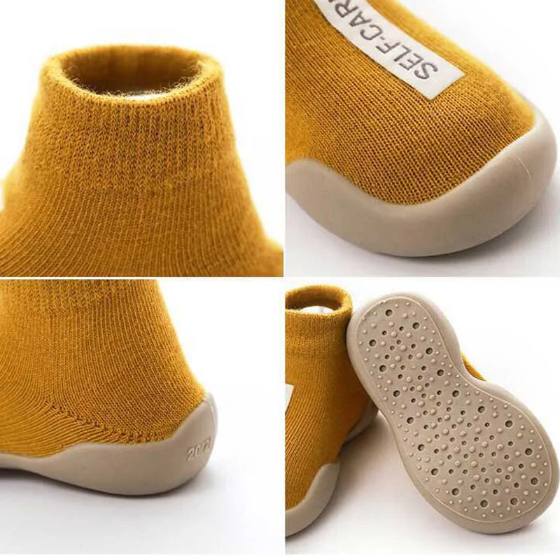Calcetines antideslizantes de algod&oacute;n para ni&ntilde;os y ni&ntilde;as, zapatillas con suela de goma, para reci&eacute;n nacidos-4