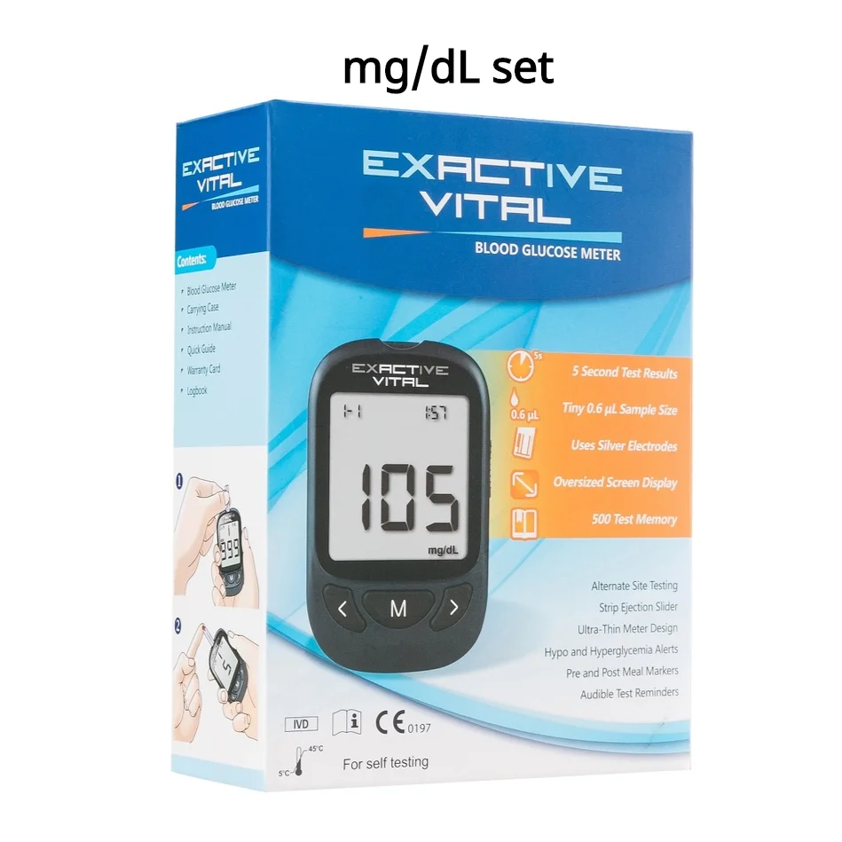MICROTECH Vital Diabetes Diabetic Blood Sugar Detection Glucose Meter Glucometer Medidor de Glicemia glucometro