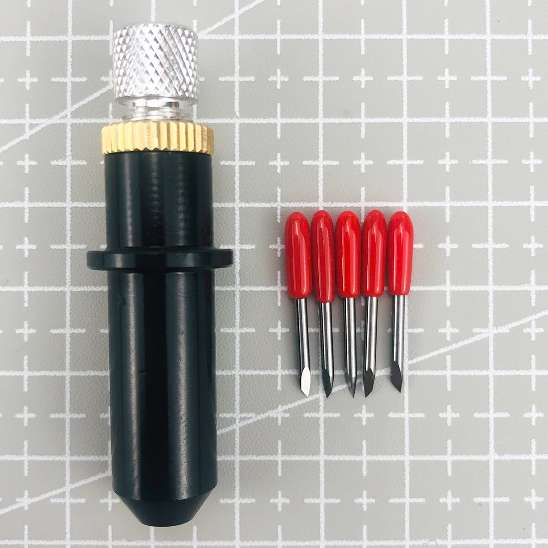 

5 шт. 45 градусов плоттер лезвие виниловый резак Замена ножа для фрезы Mimaki гравировальный станок + 1 шт. держатель лезвия плоский