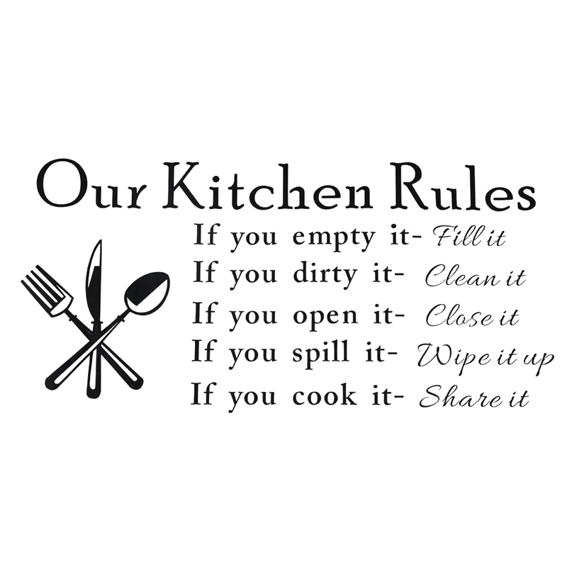 Съемная Наклейка на стену виниловая роспись домашний арт сделай сам правила