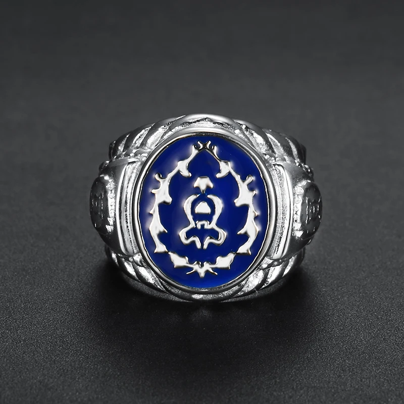 Лига героев синим камнем Новейшая модель Крутые модные Цвет Wow мужские кольца