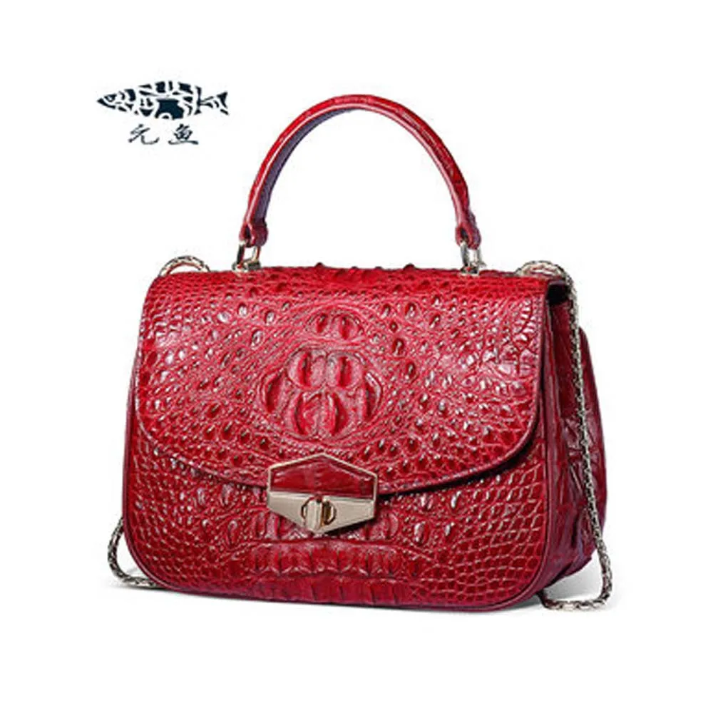 

yuayu new crocodile Female bag women handbag Thailand crocodile leather bag handbag One shoulder Oblique cross bag
