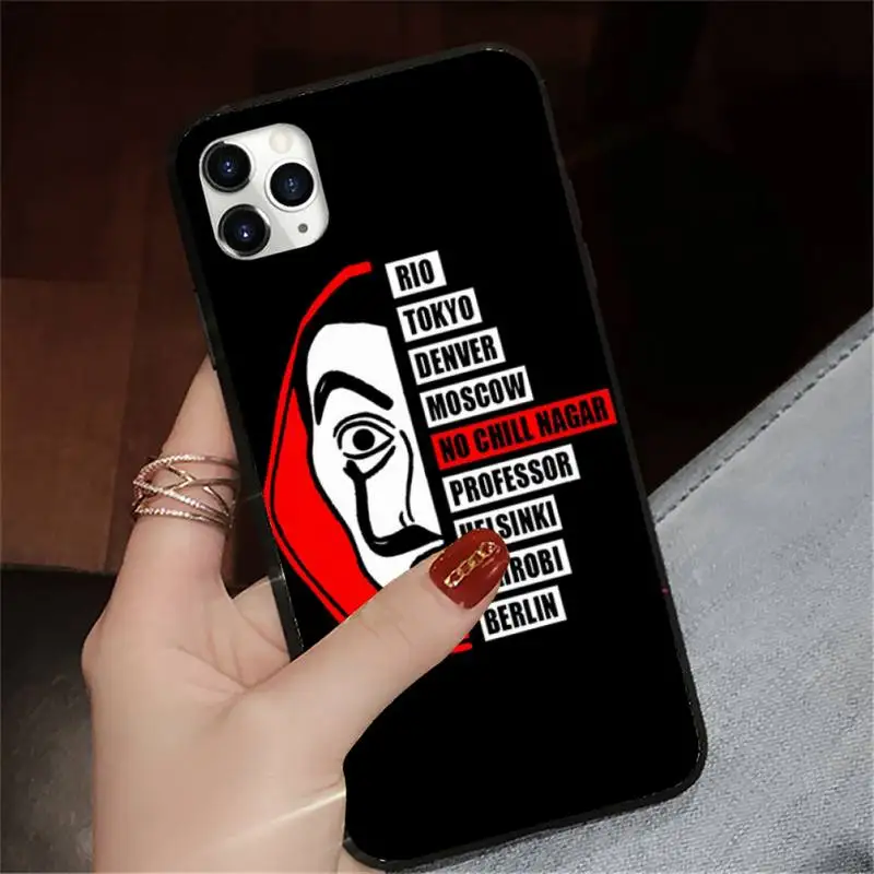 

TV Money Heist House Paper fashion luxury Phone Case for iPhone 11 12 pro XS MAX 8 7 6 6S Plus X 5S SE 2020 XR Anti-fall funda