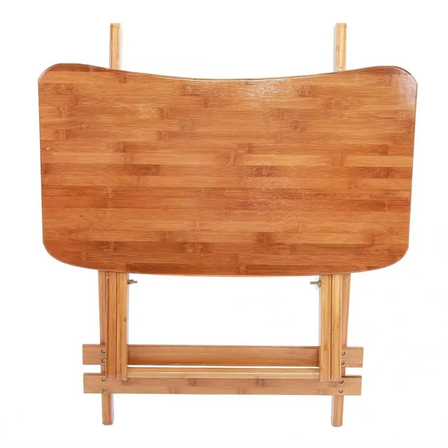 Бамбуковый стол с регулируемой высотой складной Рабочий изогнутыми краями