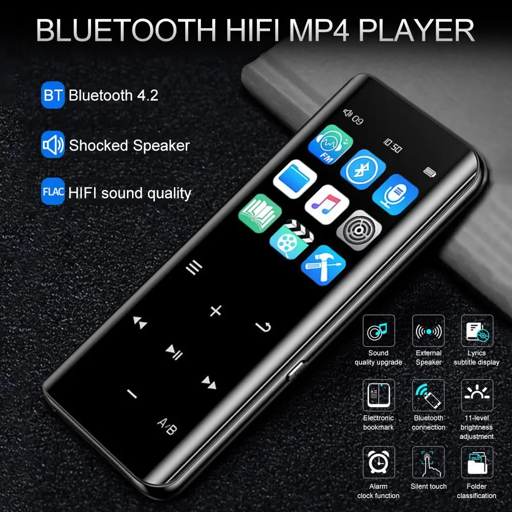 Yiwa X5 MP4 плеер 16 ГБ/8 ГБ Bluetooth FM сенсорный экран с динамиком OTG скачать HiFi MP3 TF карта