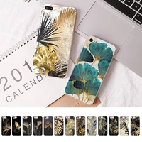 golden cactus banana leaf phone case for iphone 13 11 12 pro xs max 8 7 6 6s plus x 5s se 2020 xr cover
