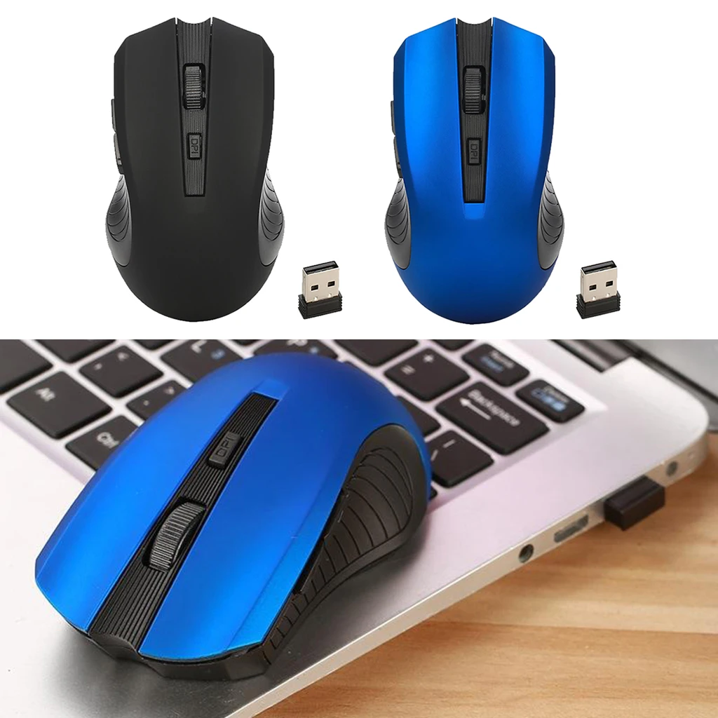 

2.4Ghz Wireless Optical Mouse 3 Adjustable DPI with USB Receiver for Windows Mac PC Laptop Notebook