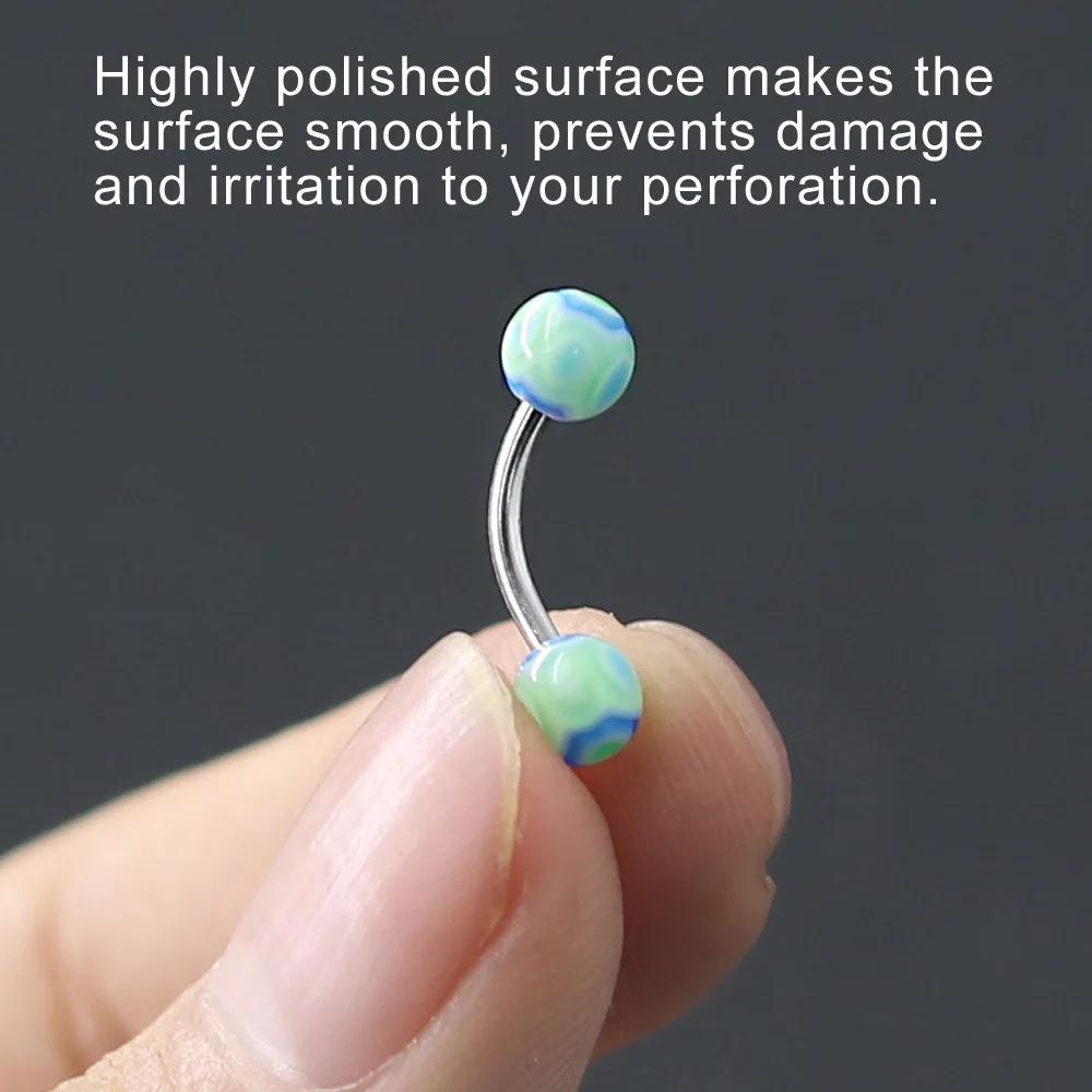 Кольца для пирсинга пупка из нержавеющей стали смешанные ювелирные изделия