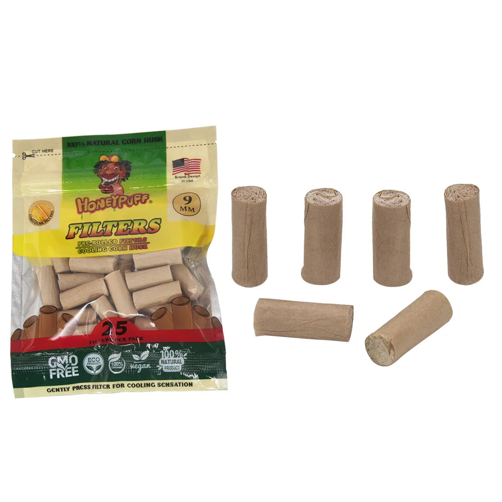 

DANGER 25 Filters / Pack Pre Rolled Natural corn leaves Unrefined Cigarette Filter Rolling Tips 9MM Rolling Filter