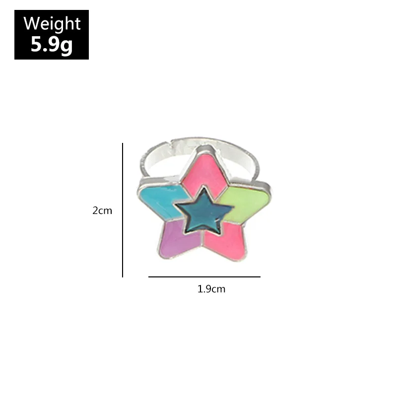 

1PCS Wholesale Cartoon Unicorn Heart Moon Star Butterfly Opening Rings Jewelry for Women Girls Adjustable Finger Rings Anillos