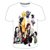 the boys girls 6-19 Y t shirt 3d print Demon Slayer T Shirt Kids cool Anime Blade of Ghost T-shirt Kimetsu No Yaiba Demon Blade