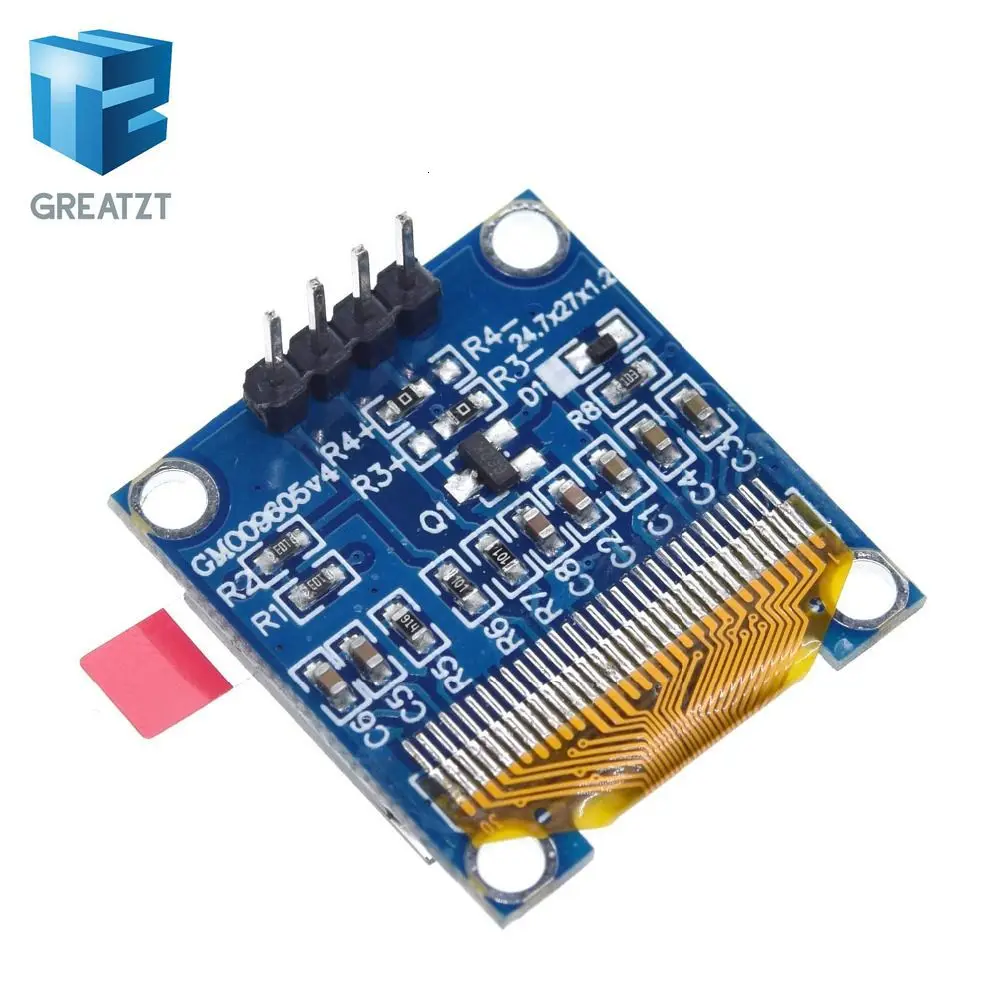 0,96 дюймов IIC Серийный желтый синий OLED дисплей модуль 128X64 IEC SSD1306 12864 плата с ЖК-экраном GND VCC SCL SDA 0,9" для Arduino