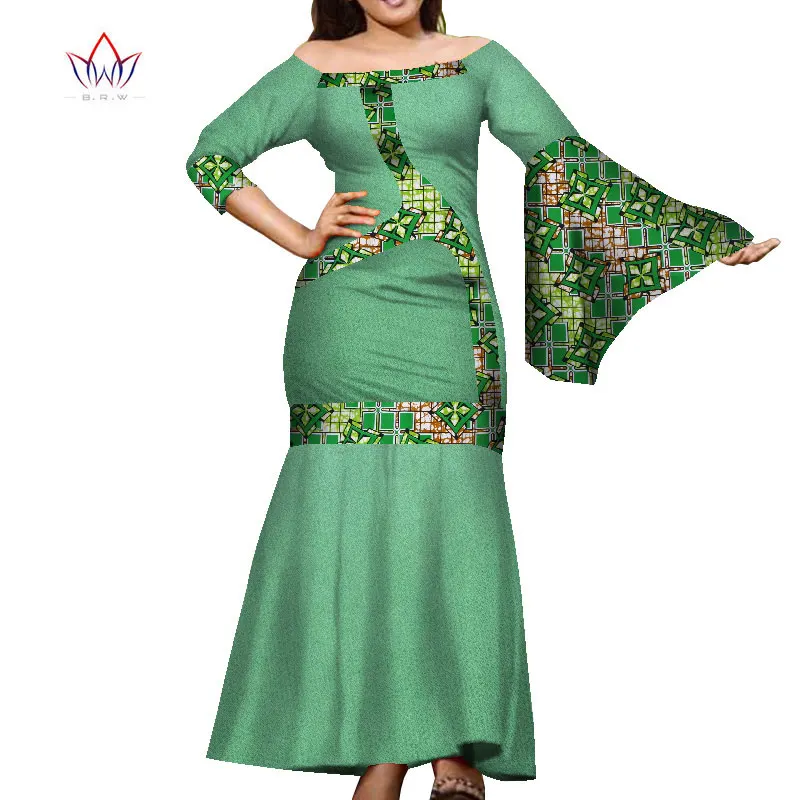 Dashiki African Dresses for Women Colorful Daily Wedding African Dresses for Women African Women Party Ankle-Length Dress WY7959