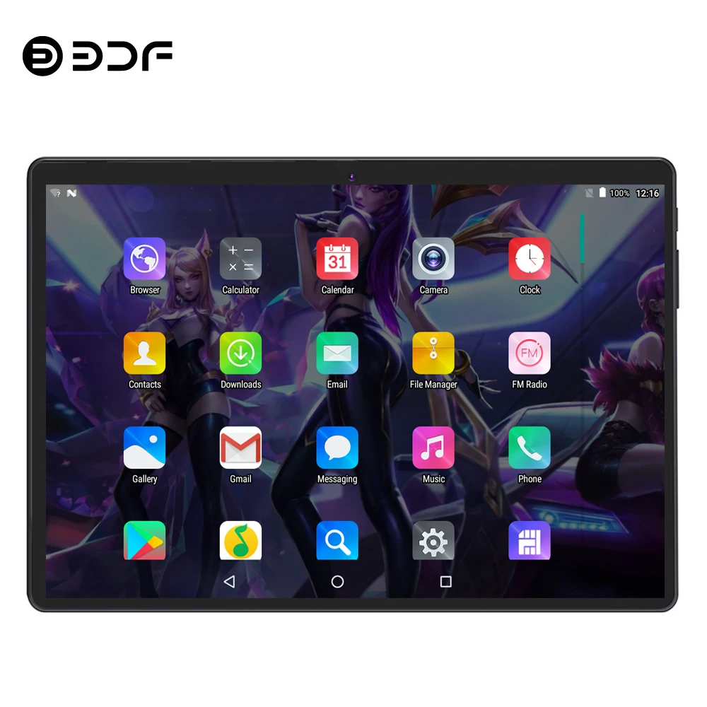 BDF горячая Распродажа планшет 10 дюймов 3g 4G LTE планшетный ПК Android 7,0 Восьмиядерный 4 Гб ram 64 ГБ rom WiFi 10,1 планшет ips 1280*800 Tab