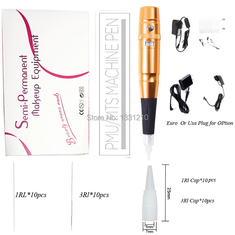 Swiss Queit Motor Kit Dermógrafo Micropigmentação Profissional Permanent Makeup Eyebrow Eyeliner Lip Tatoo Machine
