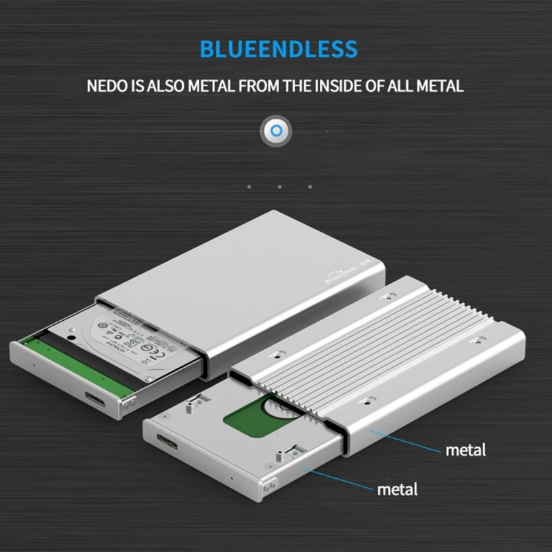 Blueendless 2 5-дюймовый корпус для жесткого диска USB3.0 Micro-B/Type C HDD 6 ТБ | Компьютеры и офис