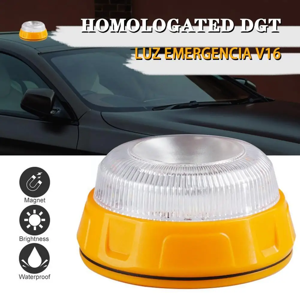 

Car Dgt V16 Approved Help Flash Road Magnetic Headlights Warning Sign Safety Traffic Accessorie Emergency Sign