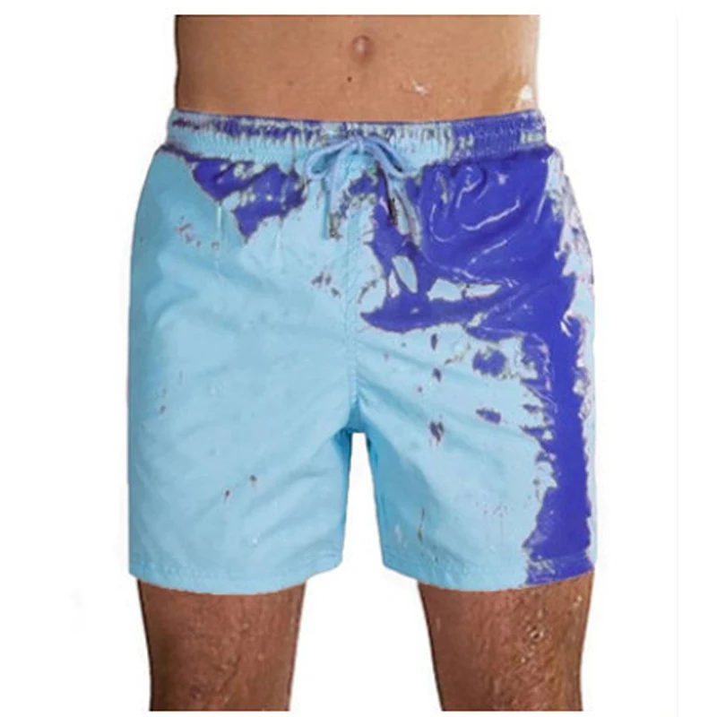 

1PCS Color Changing Swimming Trunks Men Swimwear Summer Men's Briefs Swimming Trunks Surfing Board Shorts Quick Dry Shorts