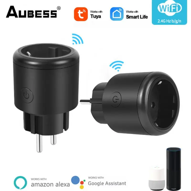 

AUBESS Smart Plug WiFi Socket EU 16A Power Monitor Timing Function Tuya SmartLife APP Control Works With Alexa Google Assistant