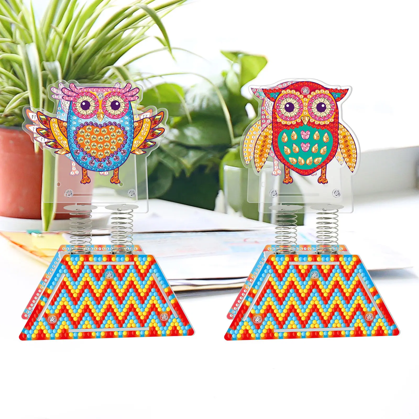 

2 новых головки для алмазной живописи "сделай сам", можно встряхнуть голову, кукла, рождественские украшения, Алмазный клоун, детские игрушки...