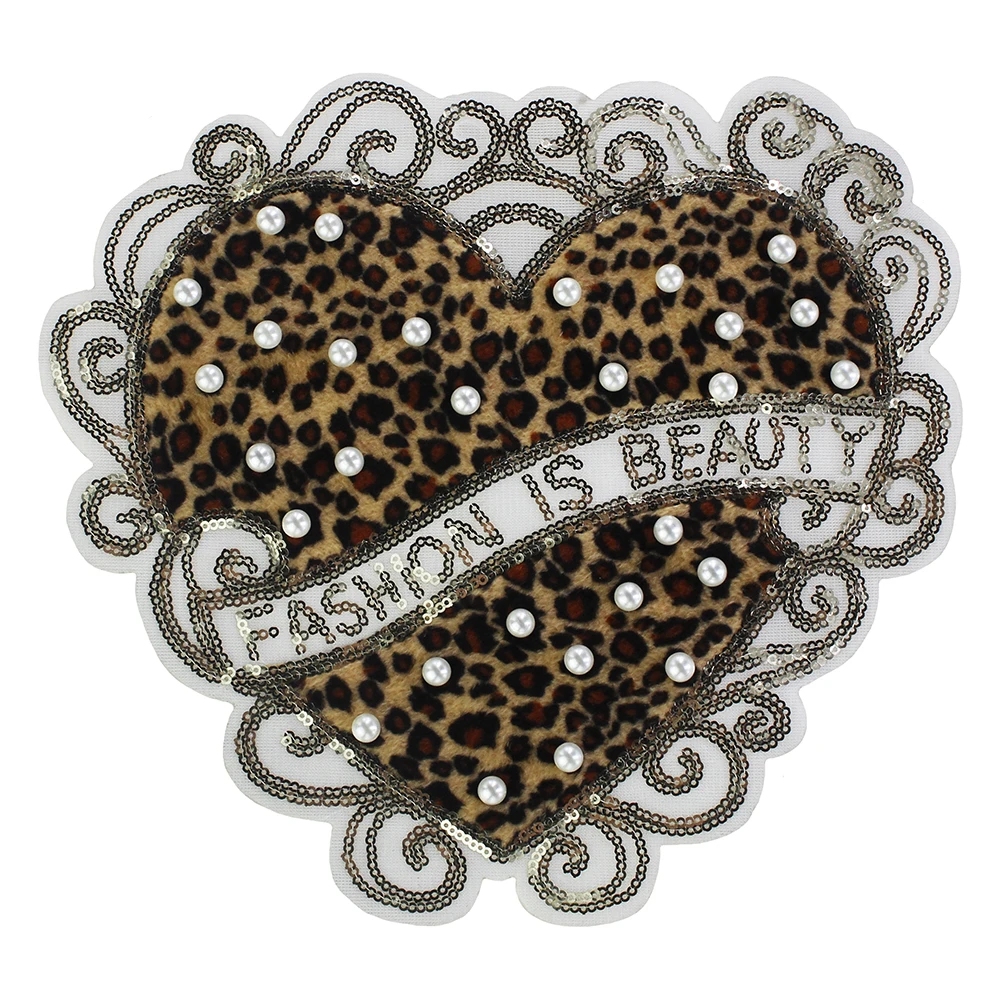 2 шт. вышивка с мехом сердечком блестками пчелиной короной жемчужными бусинами