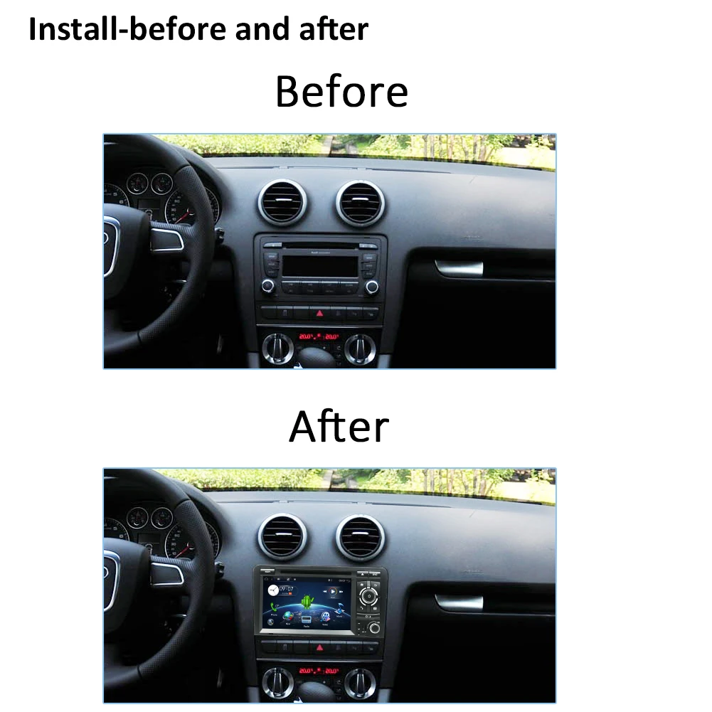 Автомагнитола Bosion на Android 10 0 мультимедийный видеоплеер с GPS для Audi A3 8P 2003 2013 2Din DVD 7