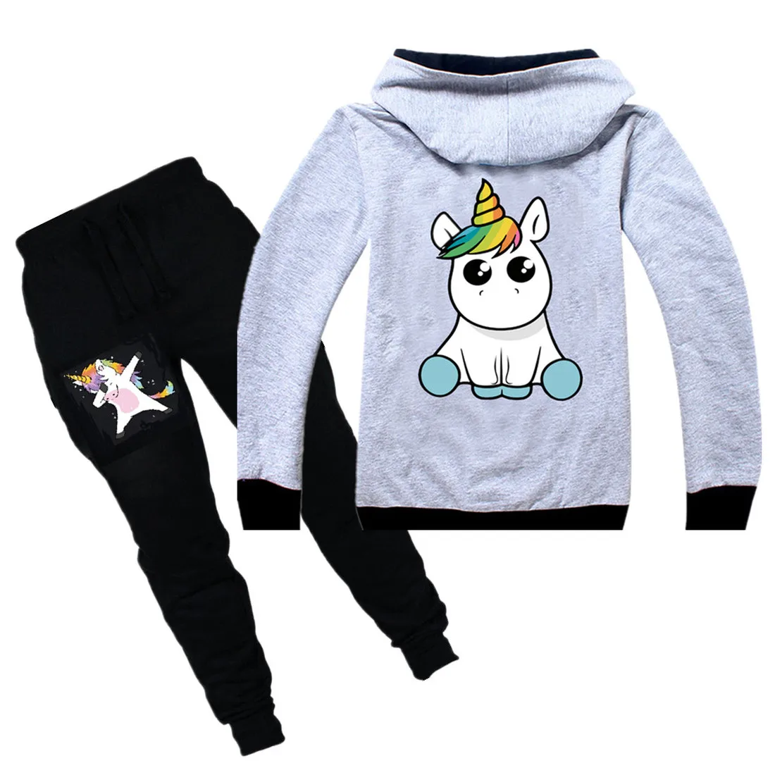 Unicorn Hoodies Kids Sweatshirts Cotton Boys Hooded Cardigan T Shirt Baby Toddler Girls Coat Casual Tees Sportswear Clothes | Детская
