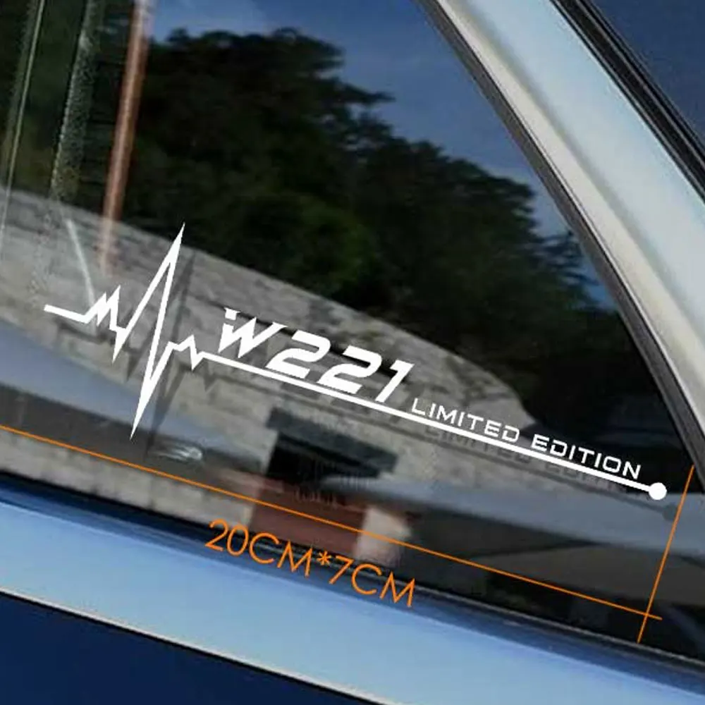 W221 2 шт. автомобильный боковой наклейки самоклеющиеся Переводные на окно для Mercedes-Benz W108 W126 W140 W168 W169 W176 W177 W203 W204 W205 автомобильные аксессуары - Название цвета: W221