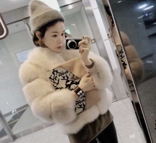 2019 Vetement зимняя женская шуба из искусственного лисьего меха плюшевая меховая