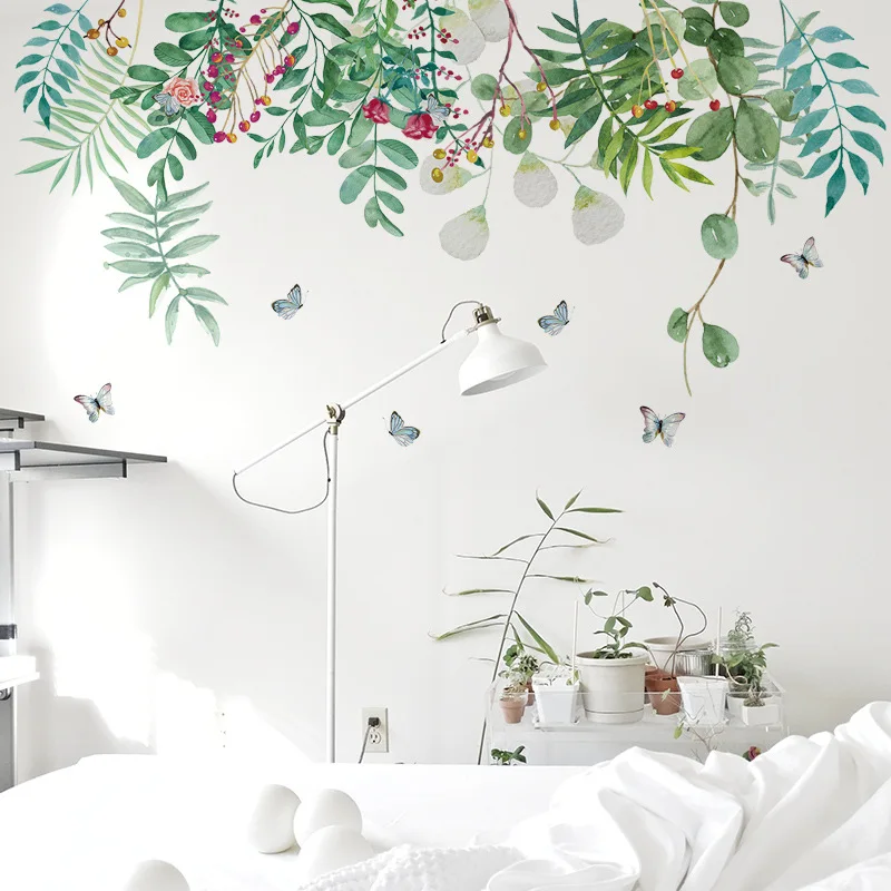 

Removable Leaves Butterflies Wall Decals Home Decorative Sticker Baby Rooms Wallpaper