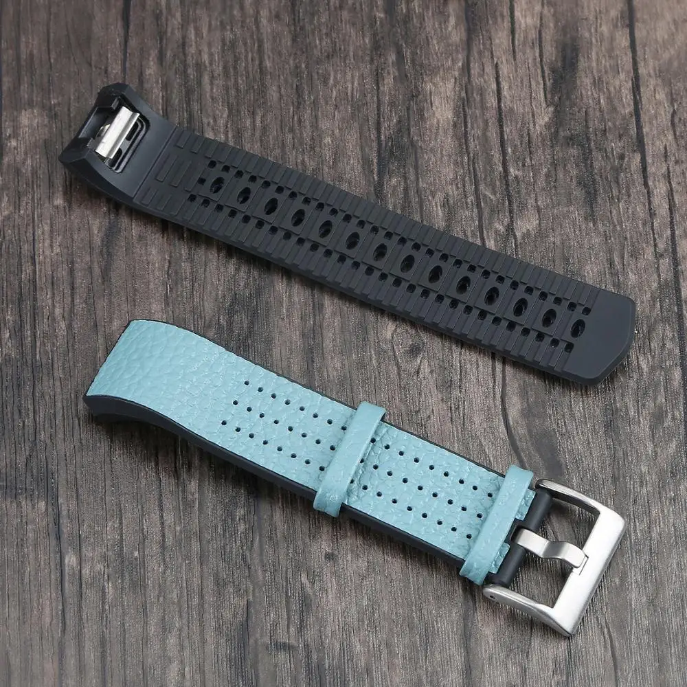 Для Fitbit Charge 2 блестящий кожаный ремешок для умный Спортивный Стиль Классический