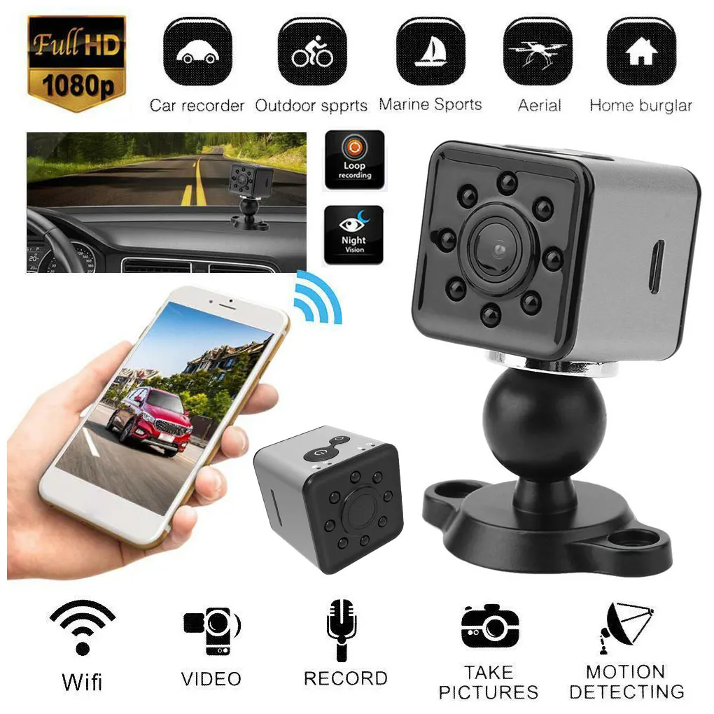 SQ13 HD WIFI Small Mini IP Camera Cam 1080P Video Sensor Night Vision Camcorder Micro Cameras DVR Motion Recorder Camcorder|Компактные