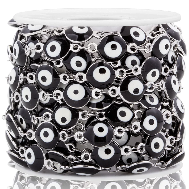 Цепочка для ключей сглаза из нержавеющей стали длина 1 м