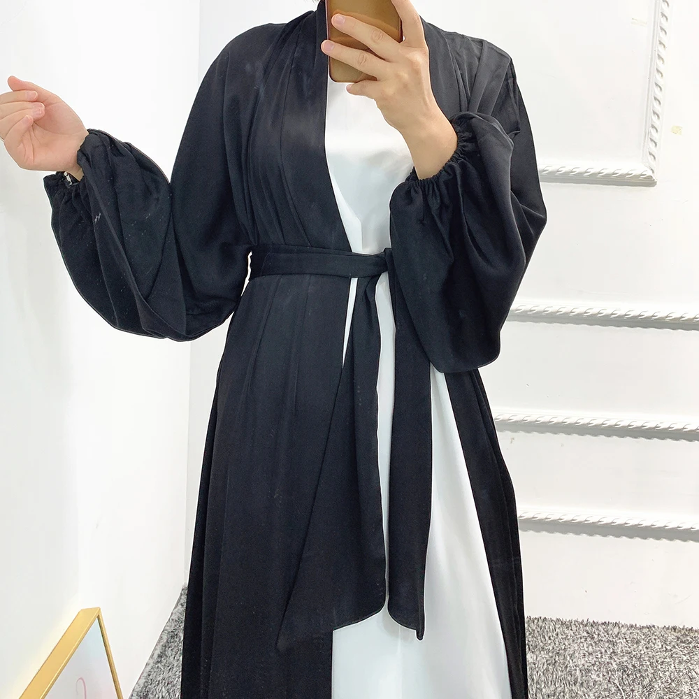Eid Kaftan Open Abaya Дубай Турция Арабская мусульманская одежда арабское длинное кимоно
