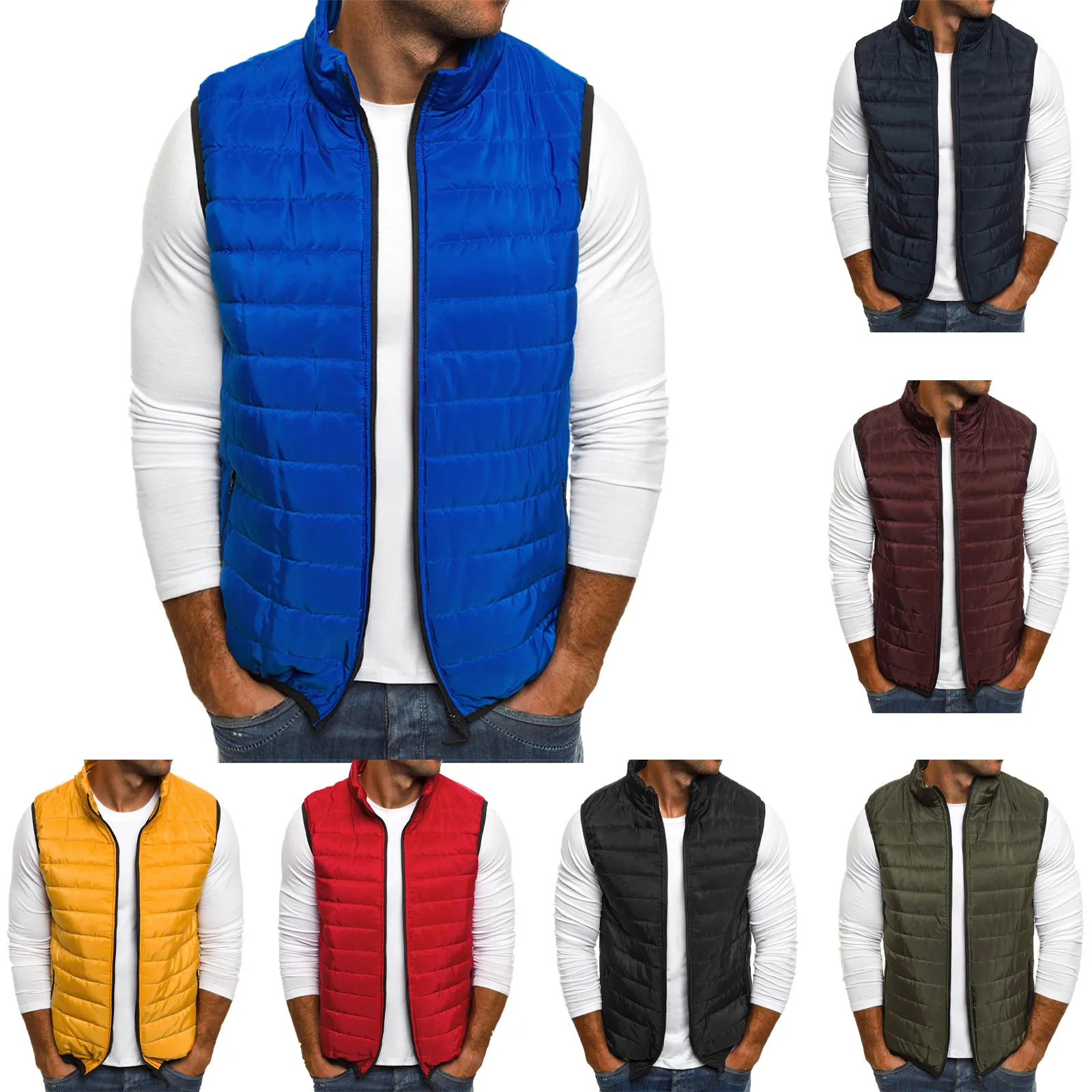 Осенне-зимняя однотонная атмосферная Удобная универсальная жилетка Теплая