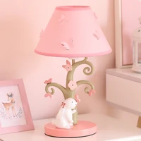 modern table lamp romantic european type pink desk lamp for girl children bedroom bedside light home decor led lighting fixtures