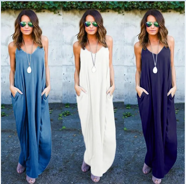 

2021 beach dress sexy irregular sling deep V low-cut beach long dress