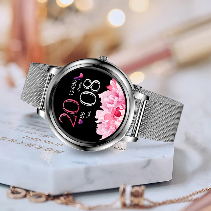 

Women Smart Watch Full Touch Screen Heart Rate Monitor Wristwatch Waterproof Yoga Multi-Sport mode smartwatch for Android IOS