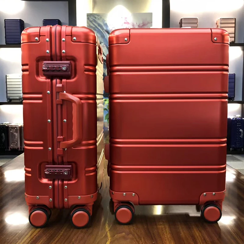 100% Алюминий сплав Бизнес для путешествий жесткий чехол Спиннер чемодана с