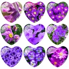 TAFREE интенсивные фиолетовые цветы художественная фотография 25 мм DIY в форме сердца стеклянный кабошон узор ювелирные изделия аксессуары FL164