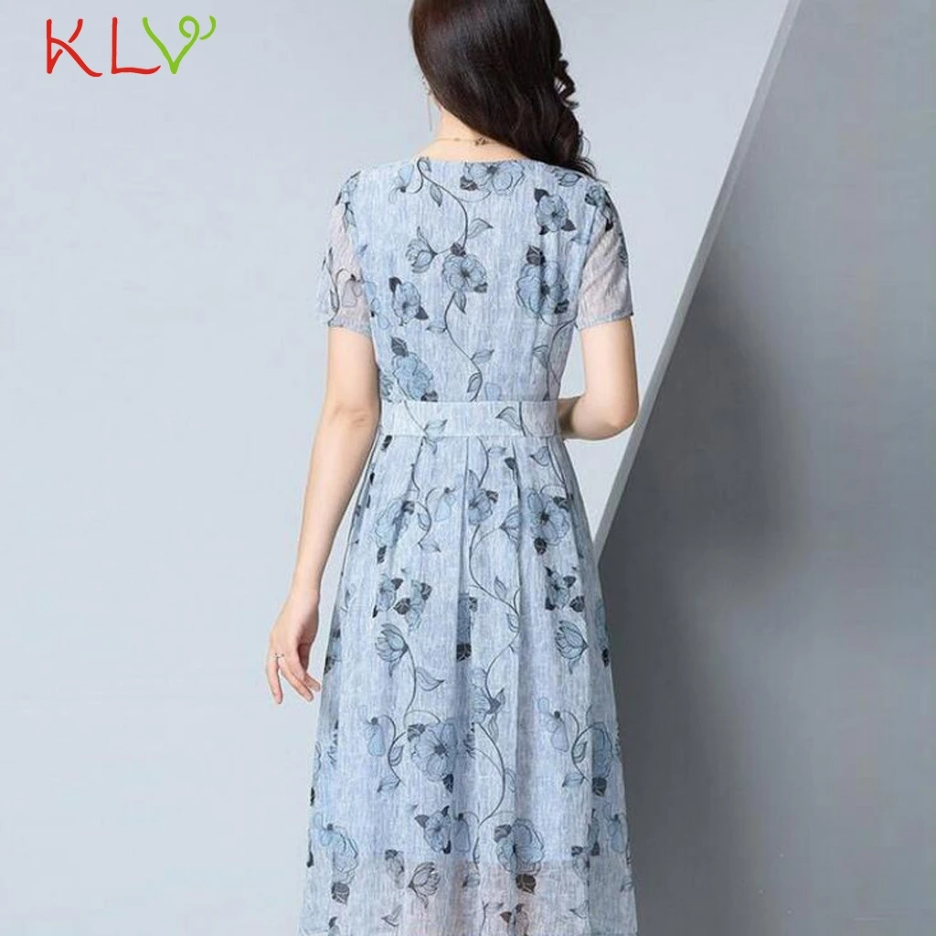 Женское платье с v-образным вырезом коротким рукавом и | Женская одежда