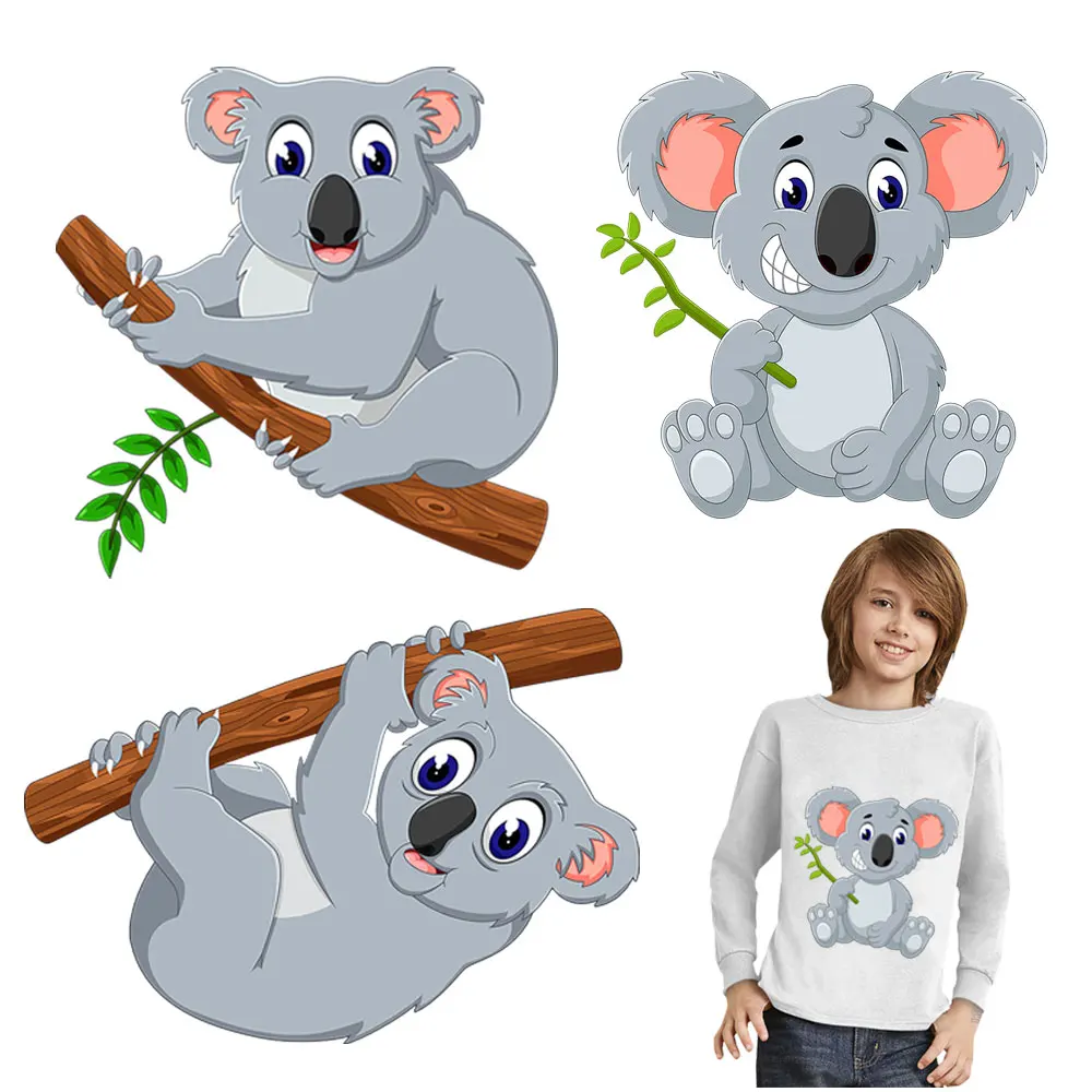 

Cartoon Animal Patch Iron On Transfer Patches For Kids Clothing DIY T-shirt Applique Heat Transfer Vinyl Stickers Thermo Sticke
