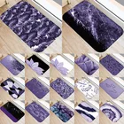 Фиолетовый завод для кухонной и входной двери коврик из бархата кораллового цвета с ковер коврик красочные Крытый коврики Противоскользящий коврик 48266