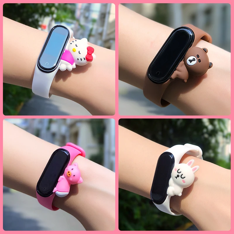 Mi band 4 ремешок мультяшный браслет для Xiaomi Band 3 силиконовый miband 4/3 на запястье