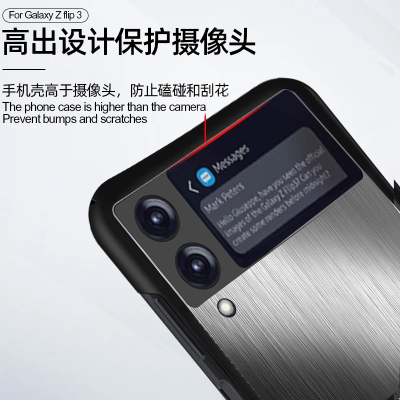 Tanie Luksusowe Etui Na Telefon Ze Stali Nierdzewnej Do Samsung Galaxy Z Flip 4 5G Etui Odporne Na Wstrząsy Miękki Zderzak Metalowy Futerał Galaxy Z Flip 3 Okładka