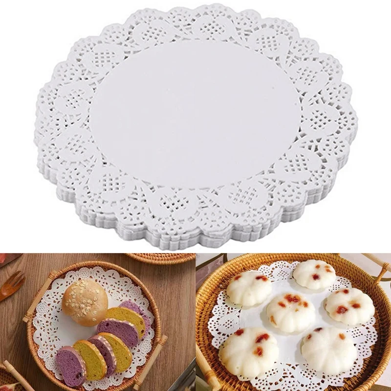 

300 шт eco-friendly милые круглые бумажные кружевные салфетки ремесло салфетка для торта для Одежда для свадьбы, дня рождения украшения
