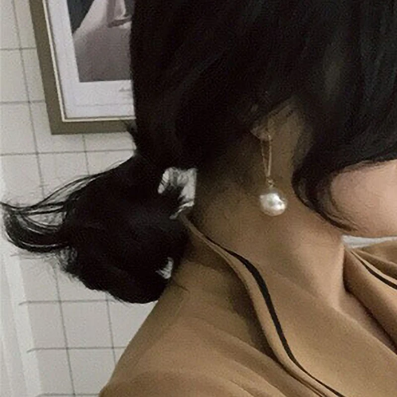 

Hot Sale Big Circle Round Drop Korean Earrings For Women Simulated Pearl Earring Fashion Jewelry Gifts Wholesale