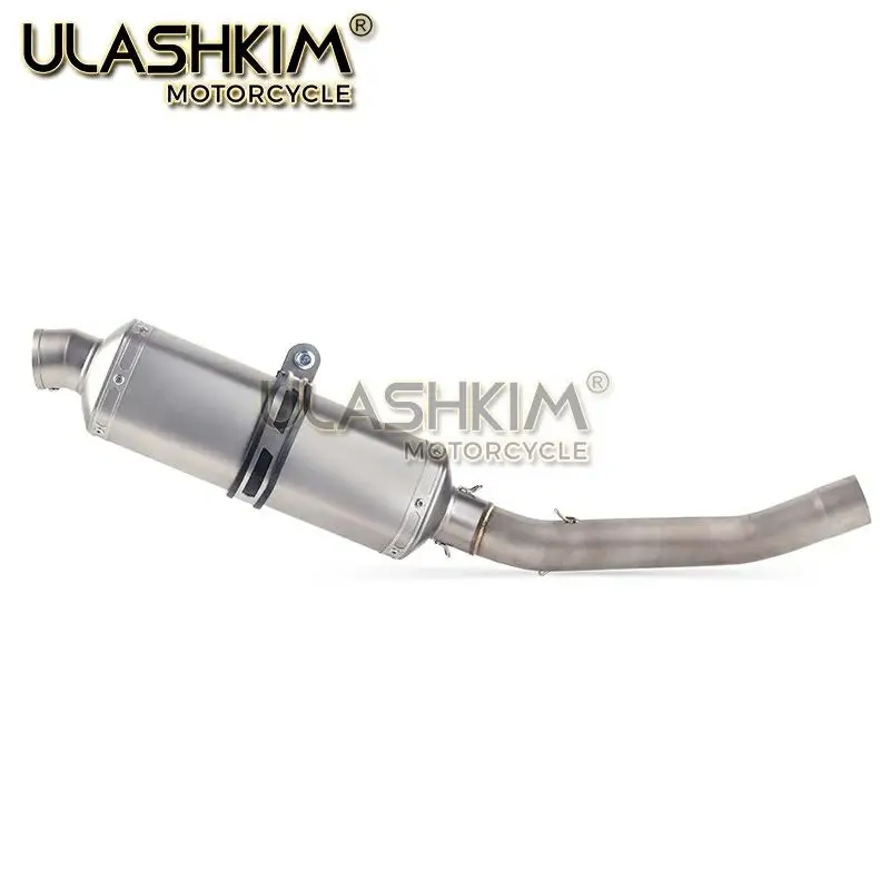 Мотоцикл глушитель Escape средняя ссылка труба полная система без шнуровки для Kawasaki