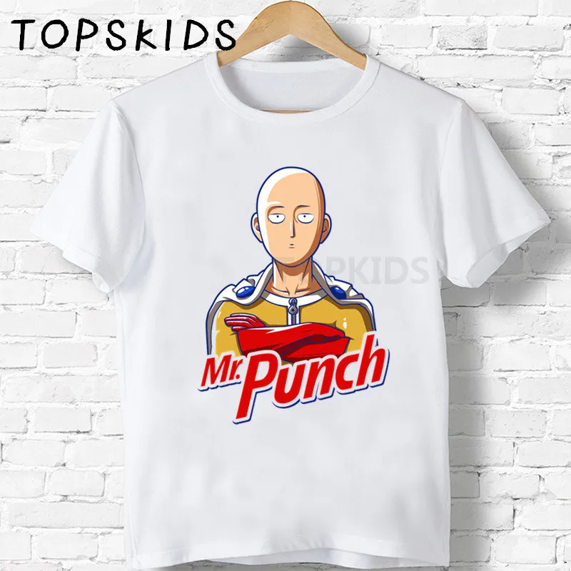 2020 футболка для мальчиков с героями Аниме One Punch Man Сайтама оппай детские футболки