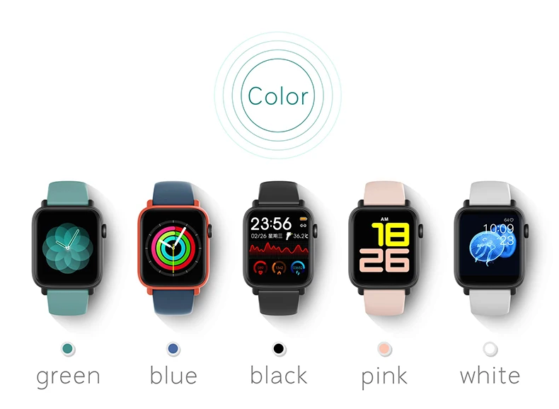 

Mi Eco-Chain official store QS19 smart bracelet blood pressure and temperature monitoring full touch sports pedometer smartwatch
